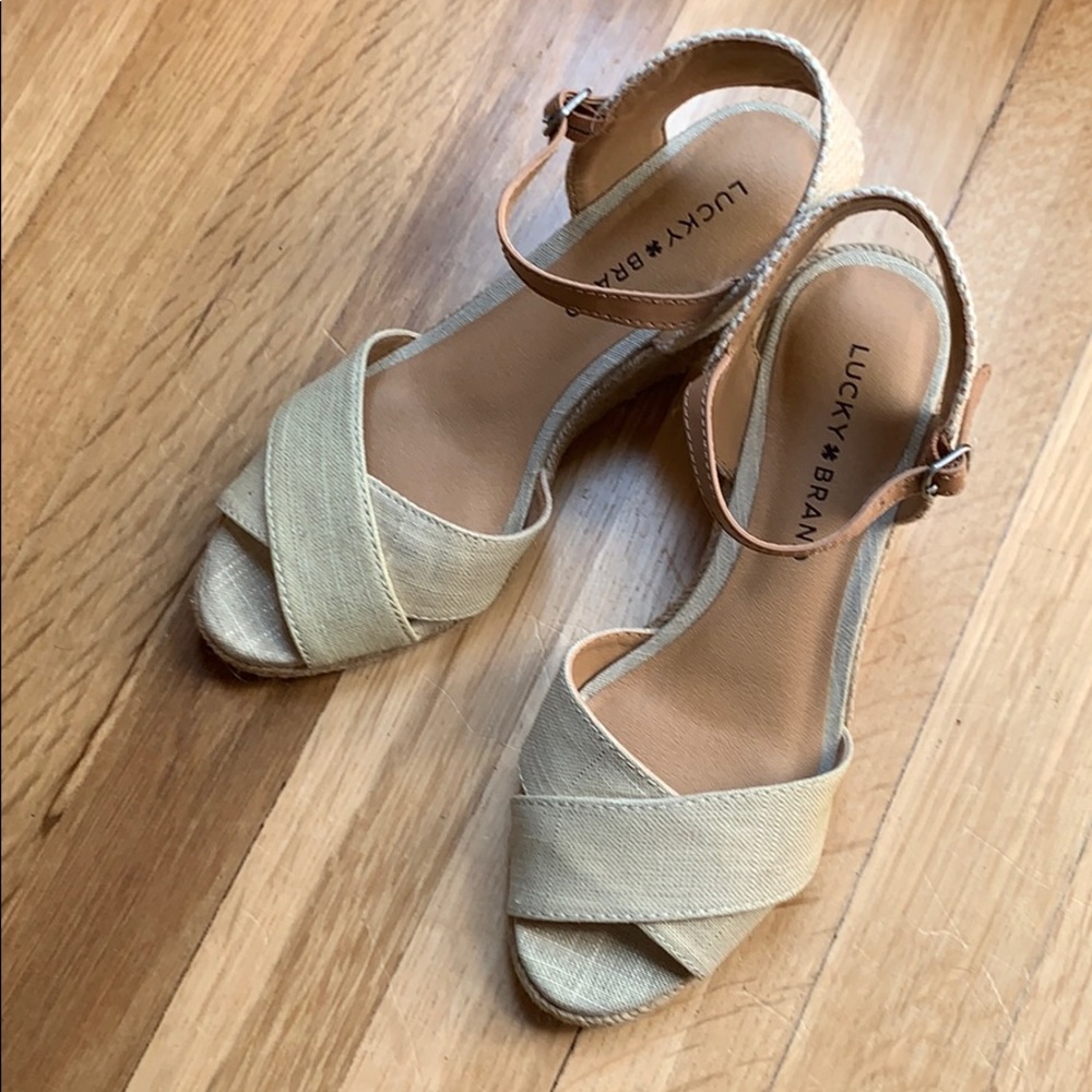 New! Lucky Brand Karoly Wedge Sandal 7M